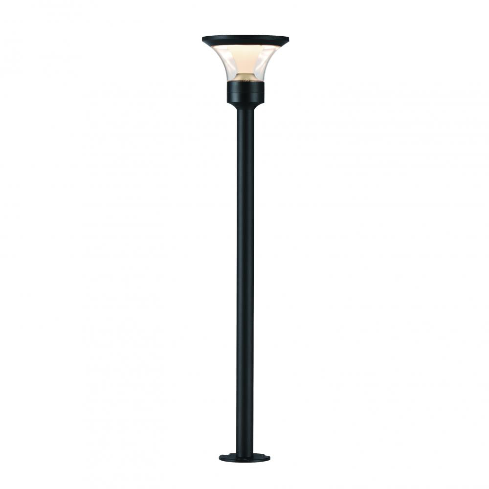 ET2 Lighting E41455-10BK-24 Alumilux: Bollard Fountainhead Light W/ 24" Pole
