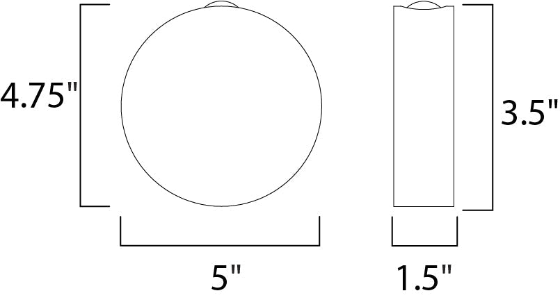 4.75 Inch Outdoor Wall Light – White