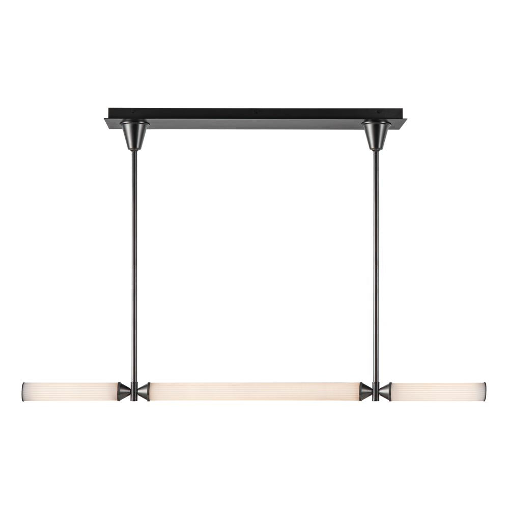 ALORA Lighting LP348148 Urban Bronze/Frosted Ribbed Glass LED Linear Pendant, Urban Bronze