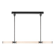 ALORA Lighting LP348148 Urban Bronze/Frosted Ribbed Glass LED Linear Pendant, Urban Bronze