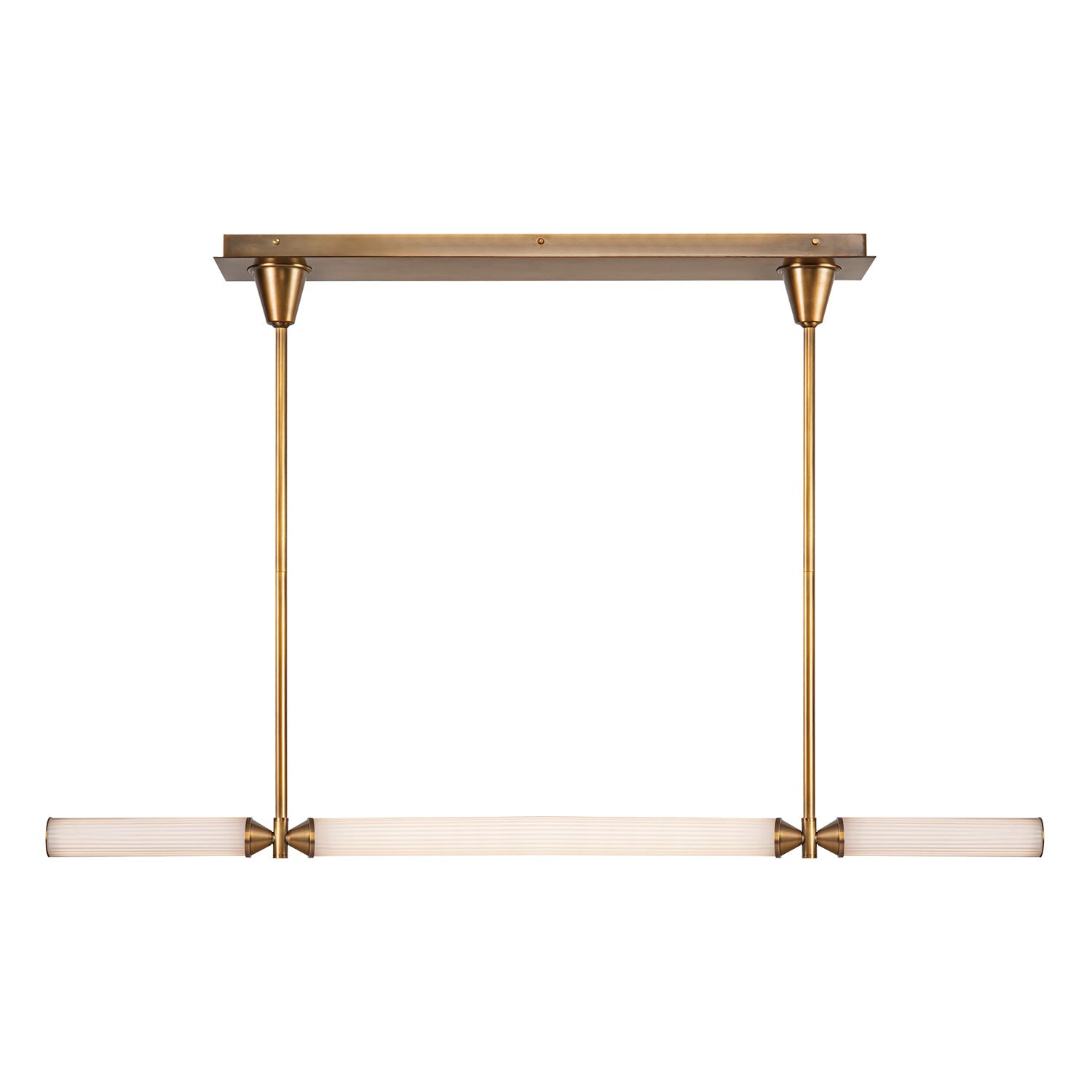 ALORA Lighting LP348148VBFR-UNV Pendant Light Fixture, UL Damp Rated, Vintage Brass/Frosted Ribbed Glass