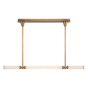 ALORA Lighting LP348148VBFR-UNV Pendant Light Fixture, UL Damp Rated, Vintage Brass/Frosted Ribbed Glass