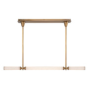 ALORA Lighting LP348148VBFR Linear Pendant, Vintage Brass/Frosted Ribbed Glass