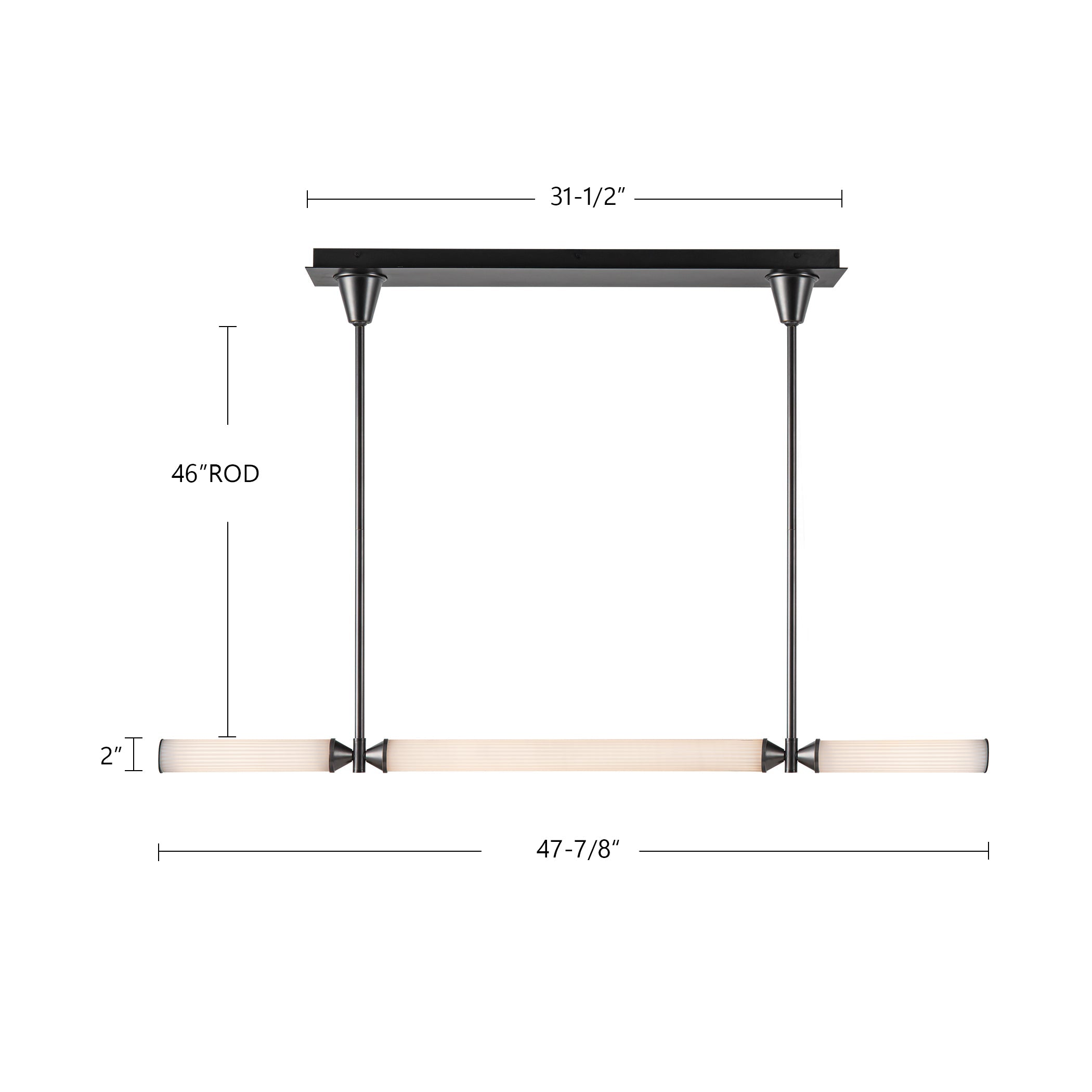ALORA Lighting LP348148VBFR-UNV Pendant Light Fixture, UL Damp Rated, Vintage Brass/Frosted Ribbed Glass