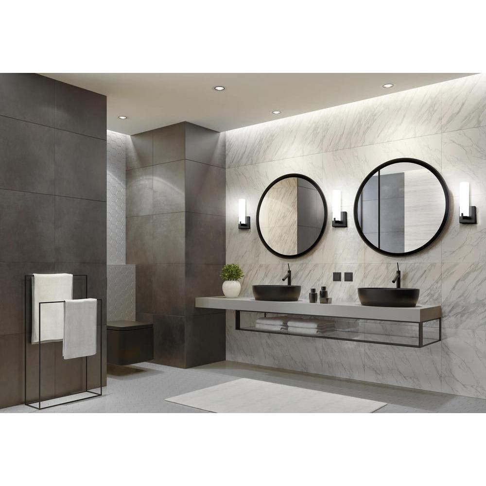 Kuzco Lighting 601484BK-LED Wall Sconce, UL Damp Rated, Black