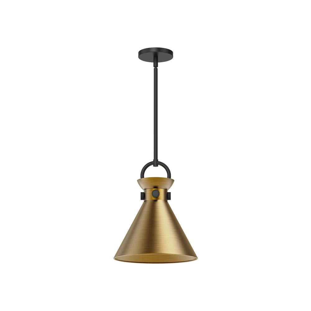 ALORA MOOD Lighting PD412011MBAG Pendant, 1 Light, Matte Black/Aged Gold