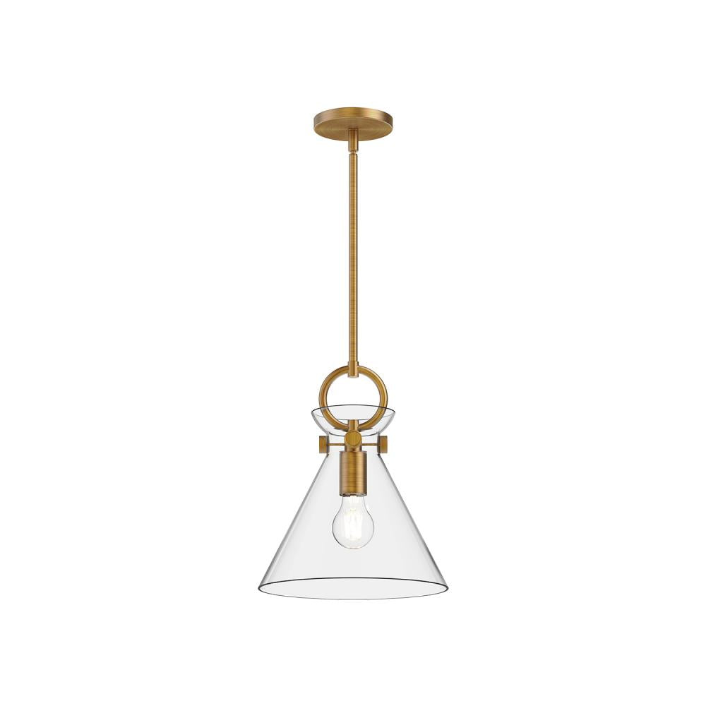 ALORA MOOD Lighting PD412511AGCL Pendant, Aged Gold/Clear, 1 Light, 11-in
