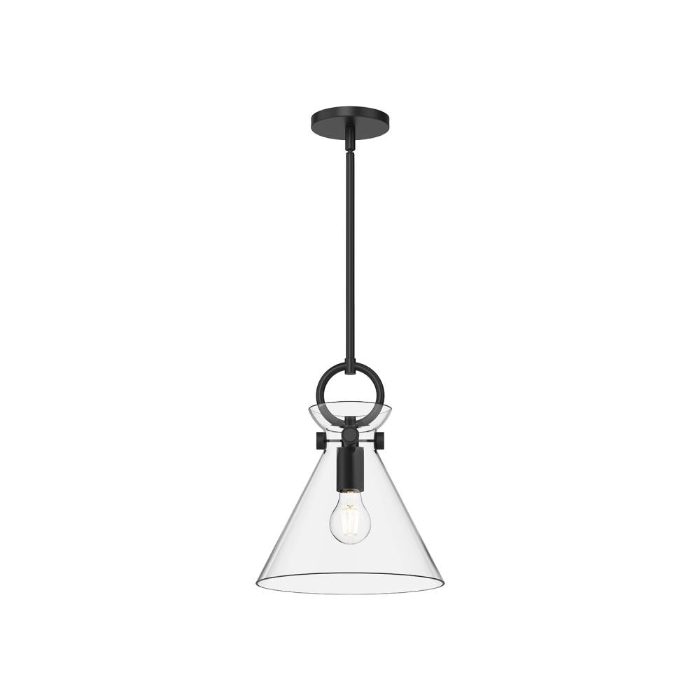ALORA MOOD Lighting PD412511MBCL Pendant, 1 Light, Matte Black/Clear Glass