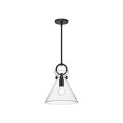 ALORA MOOD Lighting PD412511MBCL Pendant, 1 Light, Matte Black/Clear Glass