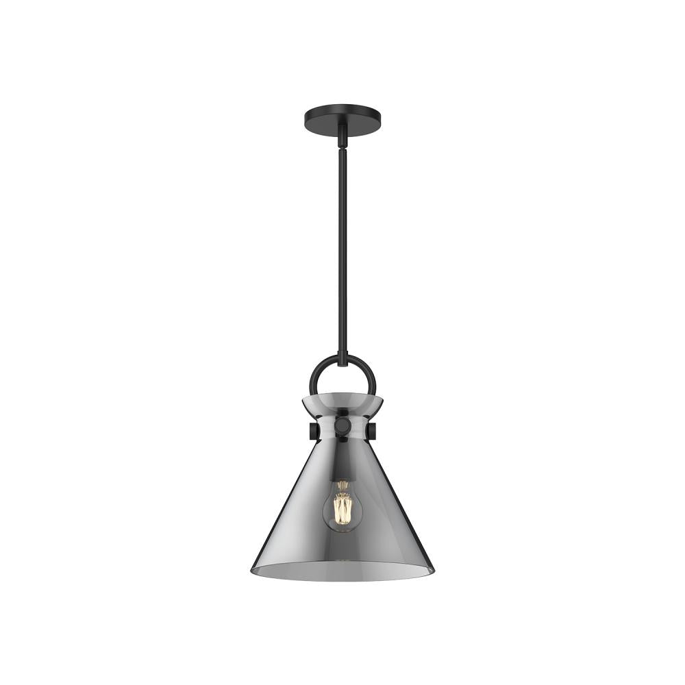 ALORA MOOD Lighting PD412511MBSM Pendant Light Fixture, 1 Light, Matte Black/Smoked