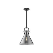 ALORA MOOD Lighting PD412511MBSM Pendant Light Fixture, 1 Light, Matte Black/Smoked
