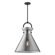 ALORA MOOD Lighting PD412518MBSM Pendant, UL Listed, Matte Black/Smoked