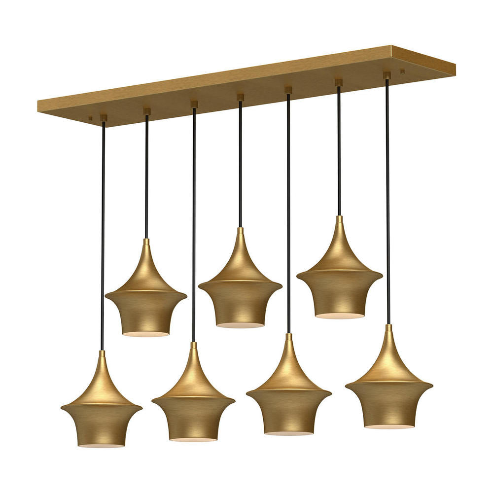 ALORA MOOD Lighting LP523036BG Linear Pendant, UL Damp Rated, Brushed Gold