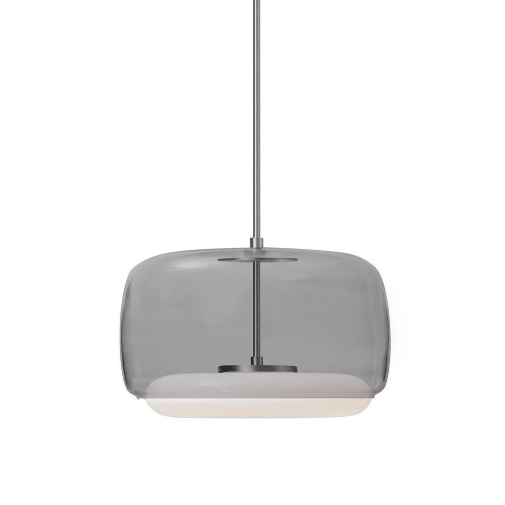 Kuzco Lighting PD70615-SM/BN Pendant Light Fixture, UL Damp Rated, Smoked/Brushed Nickel