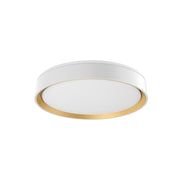 Kuzco FM43916-WH/GD-5CCT Essex 16-in Flush Mount, LED, White/Gold