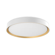 Kuzco Essex FM43920-WH/GD-5CCT LED Flush Mount, UL Damp Rated, White/Gold