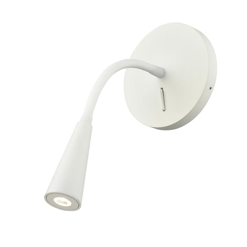 Kuzco Eton WS18901-WH Wall Sconce, 3W, Adjustable Direction, White