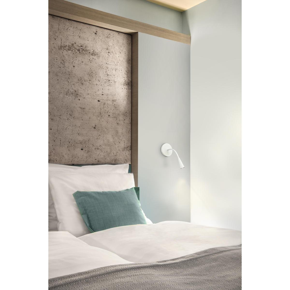 Kuzco Eton WS18901-WH Wall Sconce, 3W, Adjustable Direction, White