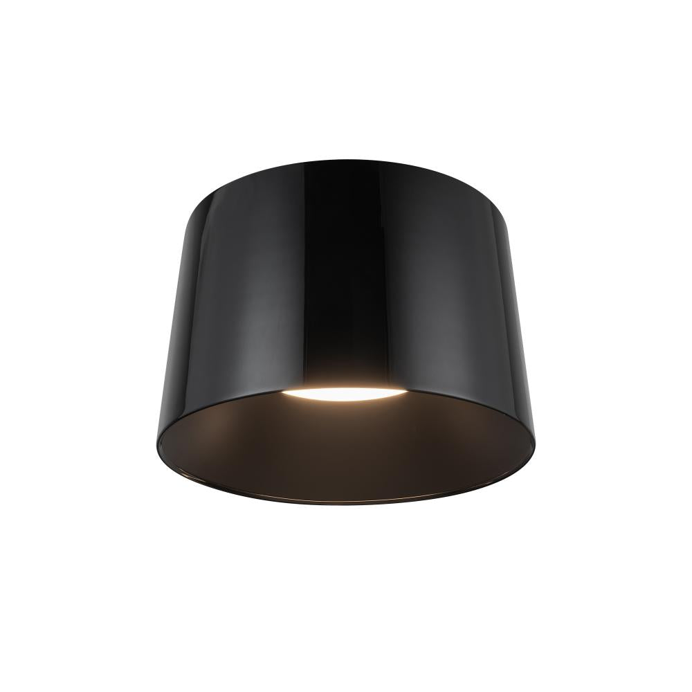 Kuzco Etta FM16512-JB-3WCCT-UNV Flush Mount, UL Damp Rated, Jet Black