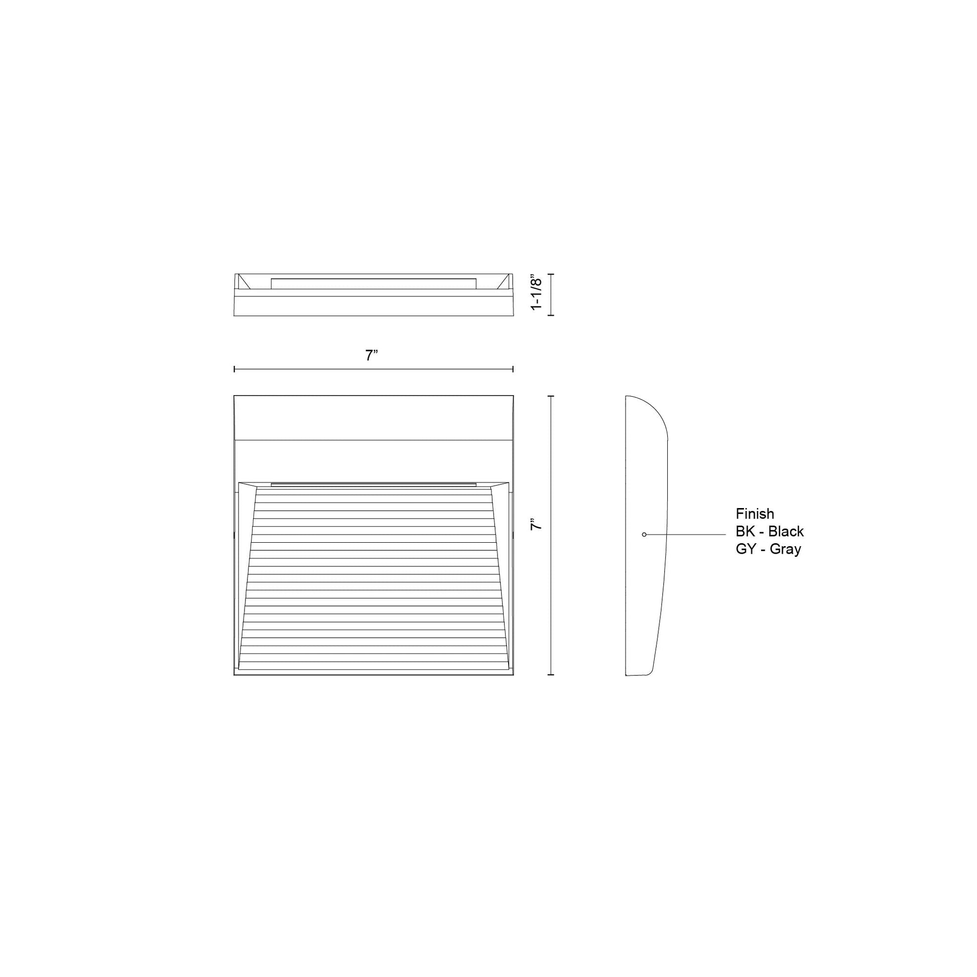 Kuzco Casa EW27907-GY Exterior Wall Sconce, UL Rated, Grey