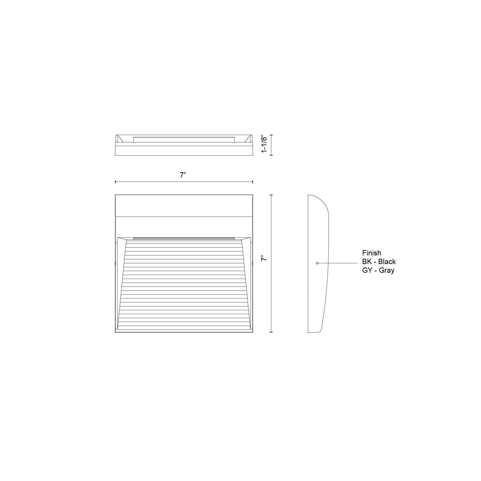 Kuzco Casa EW27907-GY Exterior Wall Sconce, UL Rated, Grey