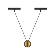 Kuzco Lighting TRP27203-BG Faria Double 3-in Track Pendant, Brushed Gold
