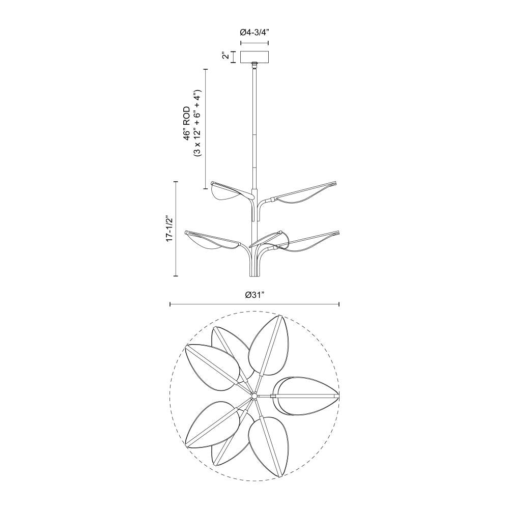 ALORA Lighting PD321132NB Pendant, LED, Natural Brass