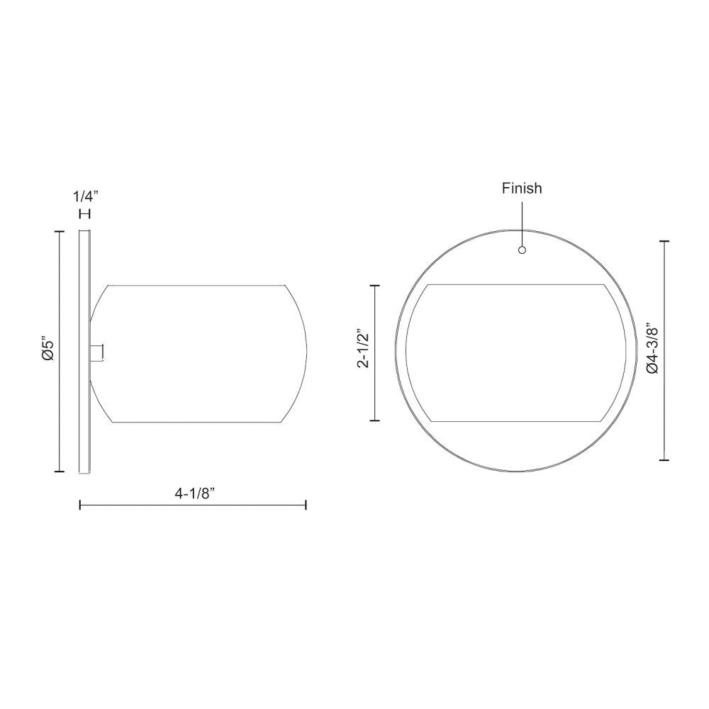 Kuzco Flux WS46604-GWH Wall Sconce, LED, Gloss White