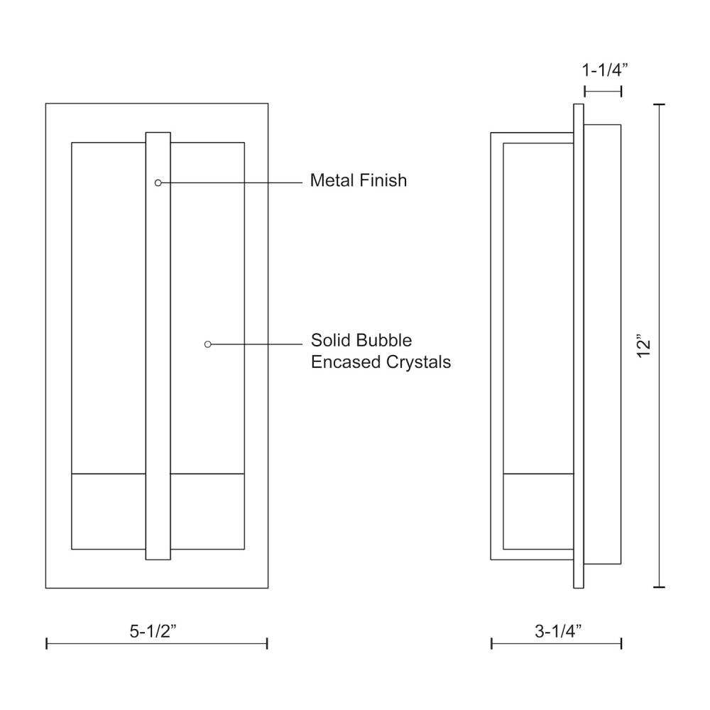 Kuzco Gable WS2812-BK Wall Sconce, LED, Black