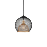 Kuzco Lighting 494412-BK/GD Pendant Light Fixture, UL Damp Rated, Black/Gold