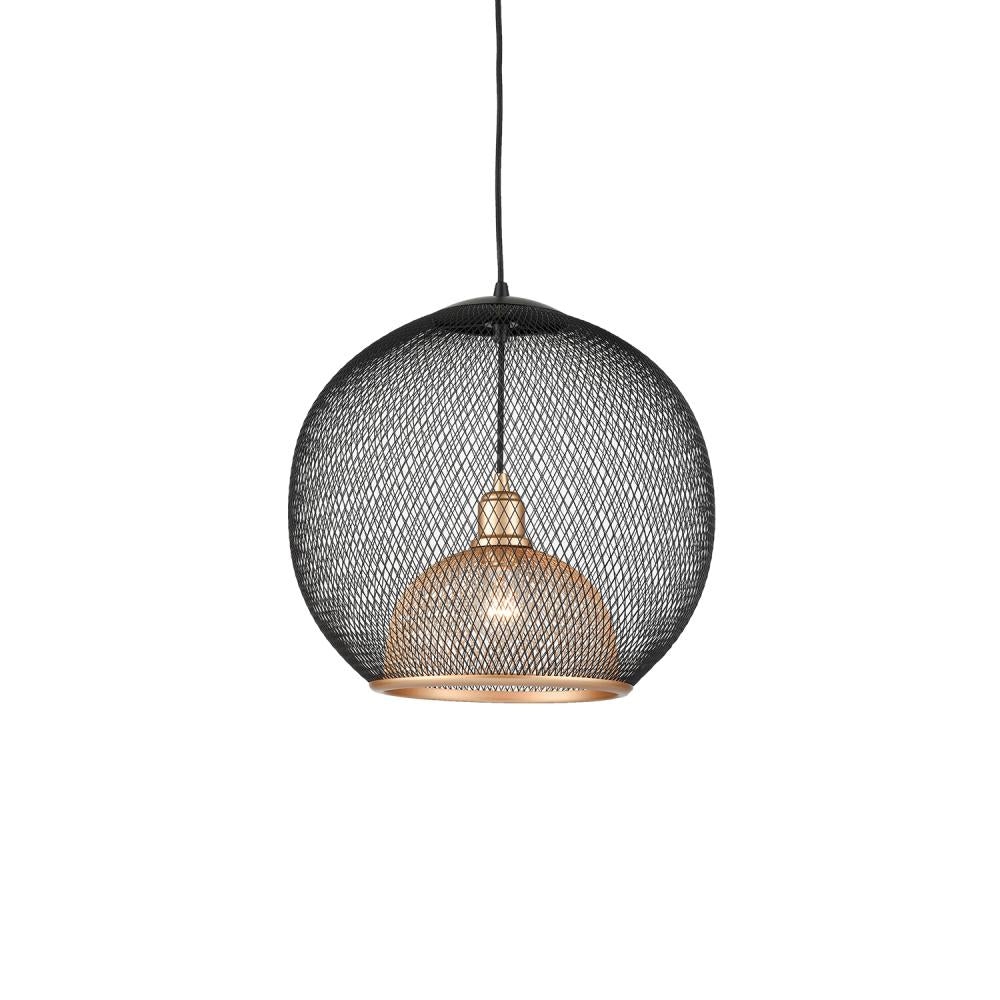 Kuzco Lighting 494418-BK/GD Pendant Light Fixture, UL Damp Rated, Black/Gold
