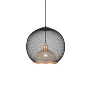 Kuzco Lighting 494418-BK/GD Pendant Light Fixture, UL Damp Rated, Black/Gold