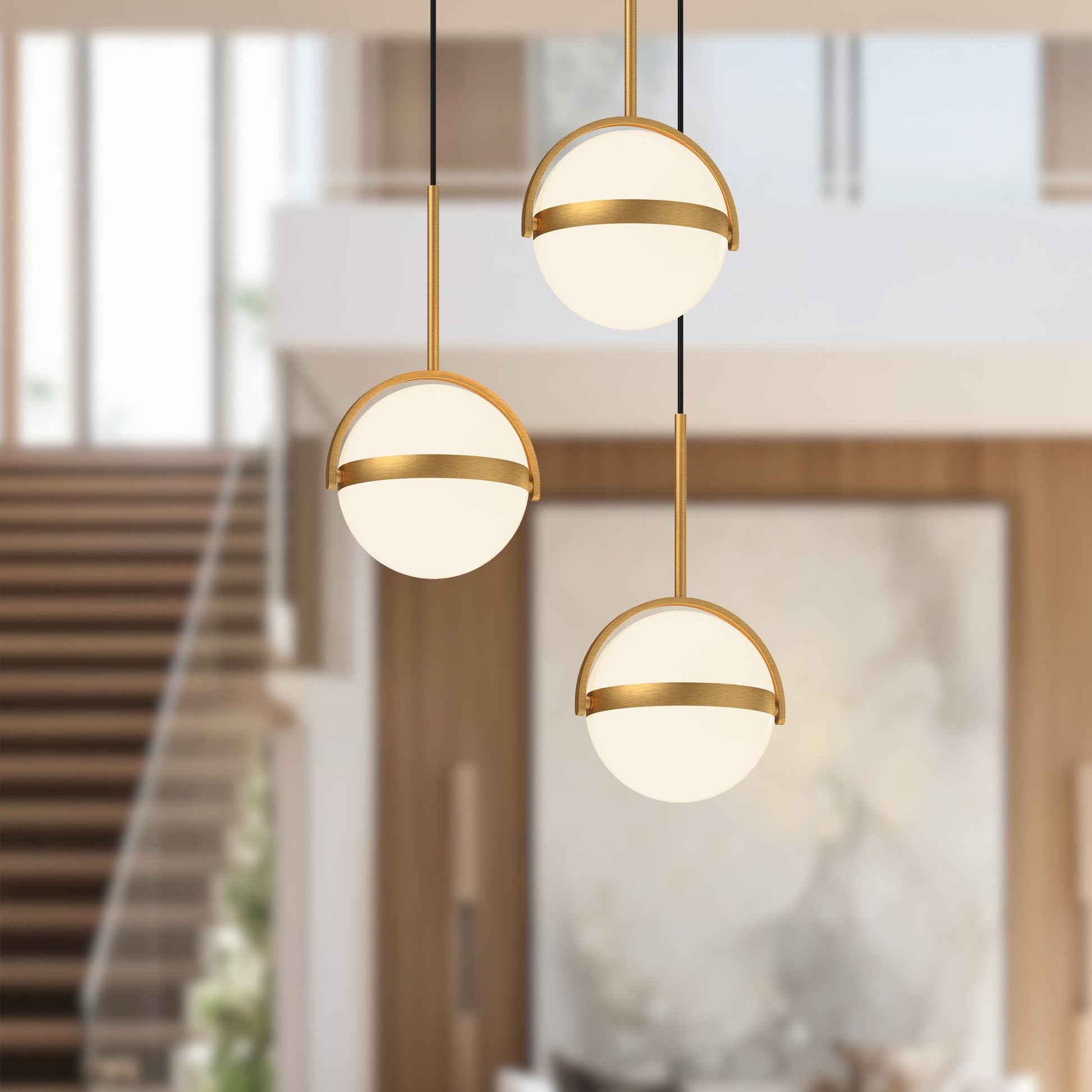 ALORA Lighting MP301003BG-UNV Multi Pendant, LED, Brushed Gold