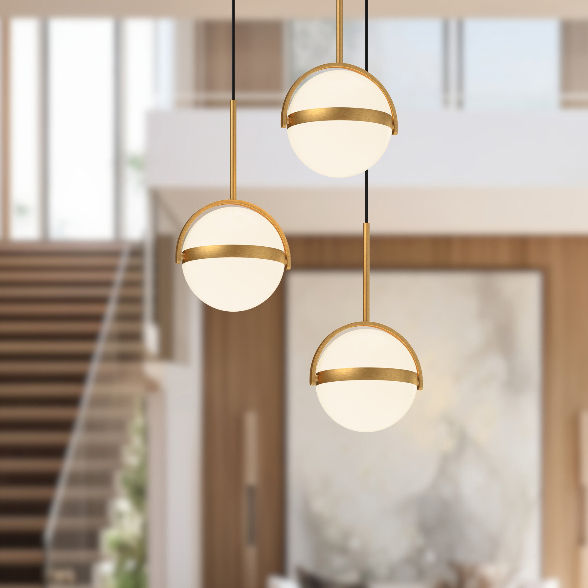 ALORA Lighting MP301003BG-UNV Multi Pendant, LED, Brushed Gold