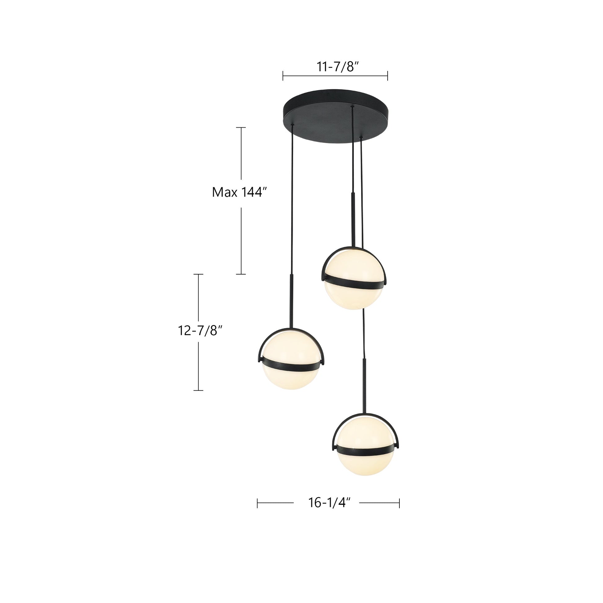 ALORA Lighting MP301003BG-UNV Multi Pendant, LED, Brushed Gold