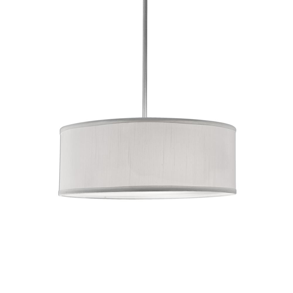 Kuzco Lighting 41073W Pendant, 3 Lights, Round Drum Shade, White