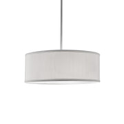 Kuzco Lighting 41073W Pendant, 3 Lights, Round Drum Shade, White