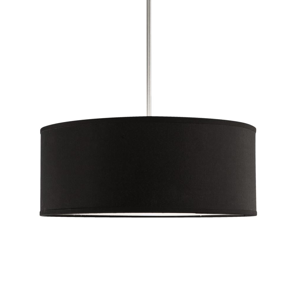 Kuzco 41083B Pendant, 20-in, 3 Lights, Round Drum Shape, Black
