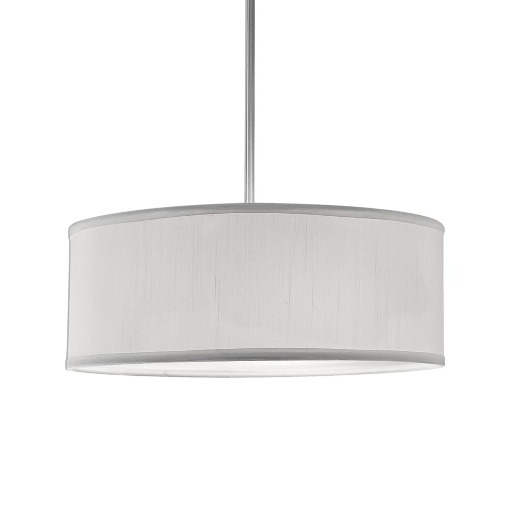 Kuzco Lighting 41083W Pendant Light Fixture, 20-in, 3 Lights, White, Brushed Nickel