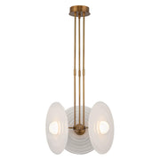 ALORA Lighting PD350318VBGO LED Pendant, Vintage Brass/Glossy Opal