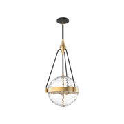 ALORA MOOD Lighting PD406414BGWC Pendant Fixture, UL Damp Rated, Brushed Gold/ Clear Water Glass