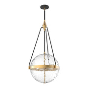 ALORA MOOD Lighting PD406418BGWC Harmony Pendant, 18-in, 4 Lights, Brushed Gold/Clear Water Glass