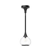 Alora Mood Lighting PD524006MBCL Pendant, 1 Light, Clear Glass/Matte Black