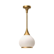 ALORA MOOD Lighting PD524110AGOP Pendant Light Fixture, UL Damp Rated, Aged Gold/Opal Matte Glass