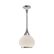 ALORA MOOD Lighting PD524110CHOP Pendant, 10-in, Chrome/Opal Matte Glass