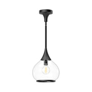ALORA MOOD Lighting PD524110MBCL Pendant, Vintage Inspired, Clear Glass/Matte Black