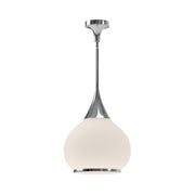 ALORA MOOD Lighting PD524214CHOP Pendant, Vintage Inspired, Chrome/Opal Matte Glass