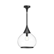 ALORA MOOD Lighting PD524214MBCL Pendant Light, UL Listed, Clear Glass/Matte Black