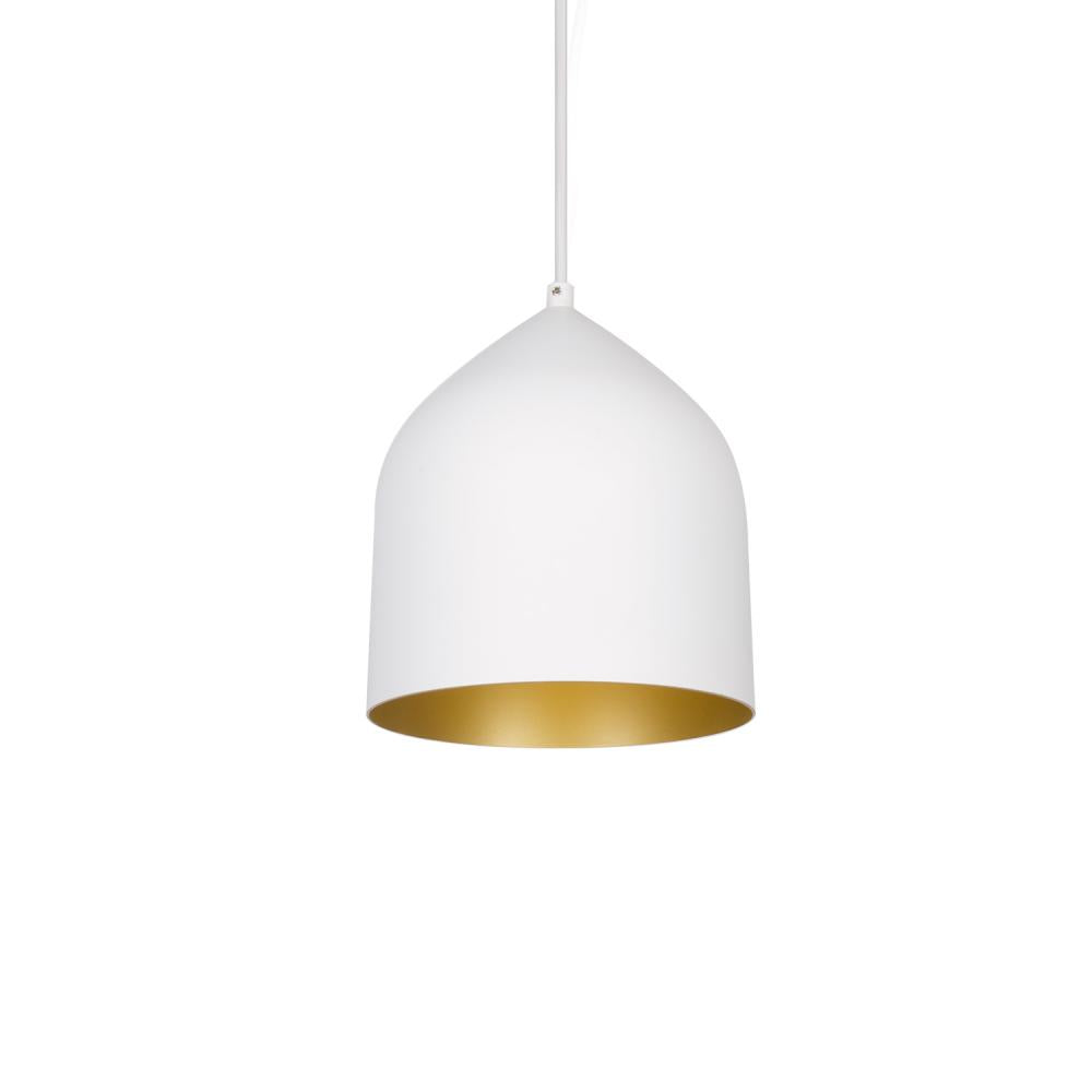 Kuzco Lighting 49108-WH/GD Pendant Light Fixture, UL Damp Rated, White/Gold