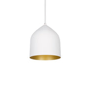 Kuzco Lighting 49108-WH/GD Pendant Light Fixture, UL Damp Rated, White/Gold